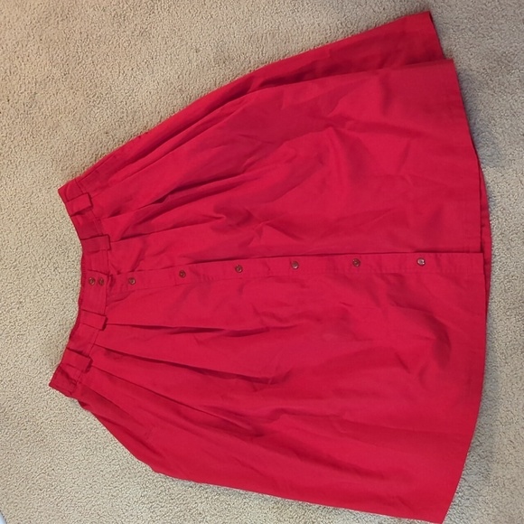 Karen Scott Dresses & Skirts - Vintage Karen Scott Pleated Midi Skirt - Red Delight